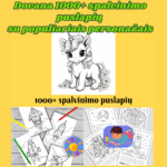 1000 užduočių PDF puslapių vaikams + 1000 PDF Lapų spalvinimui + BONUSAI - Image 13