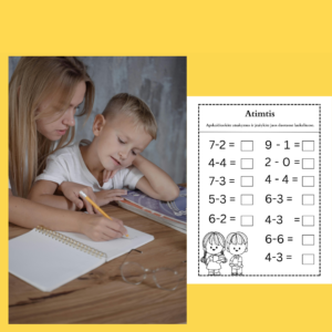 matematikos užduotys pirmokui pdf
