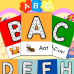 200 puslapių abėcėlės užduotėlės vaikams (PDF) – Raidžių apvedžiojimas, gyvūnai ir objektai Anglų k.(PDF) - Image 3