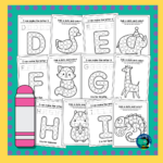 200 puslapių abėcėlės užduotėlės vaikams (PDF) – Raidžių apvedžiojimas, gyvūnai ir objektai Anglų k.(PDF) - Image 4