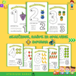 raidžių ir skaičių mokymosi užduotėlės darželinukams