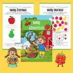 Vaisių užduotėlės vaikams PDF