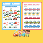 Skaičiavimo užduotėlės vaikams – automobiliai PDF | matematikos užduotys atsispausdinti (21 puslapis)